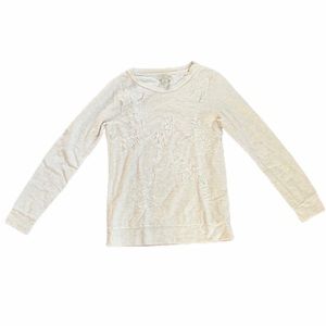 Lucky Brand Lace Adorned Sweater XS